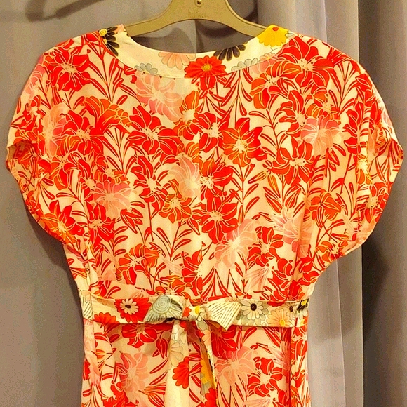 Anthropologie Odille Silk Fresh Floral Dress - Picture 3 of 6